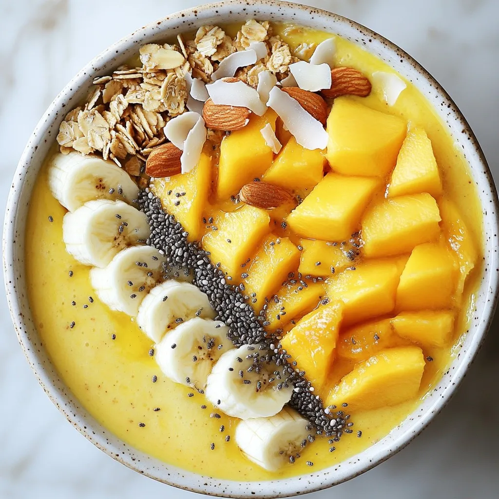 Peach Mango Smoothie Bowl Refreshing Healthy Treat