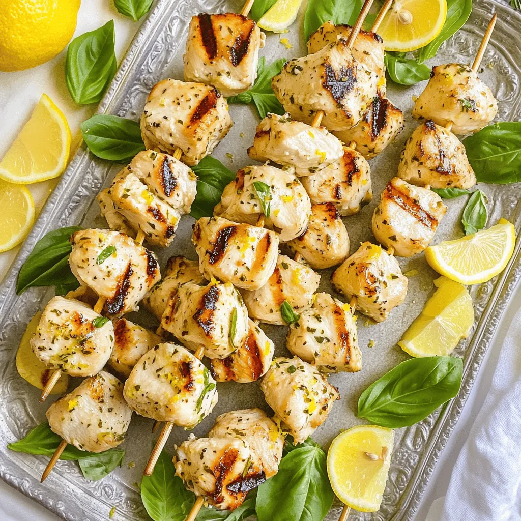 Lemon Basil Chicken Skewers Flavorful and Easy Recipe