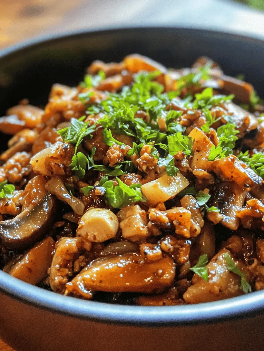 Savory Vegan Walnut Mushroom Meat