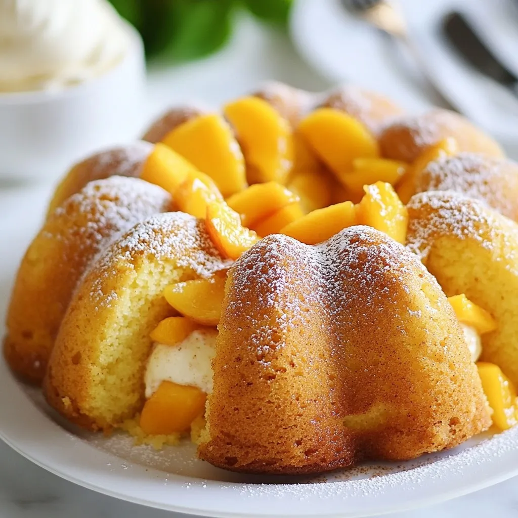 Peach Cobbler Pound Cake Irresistible Dessert Recipe