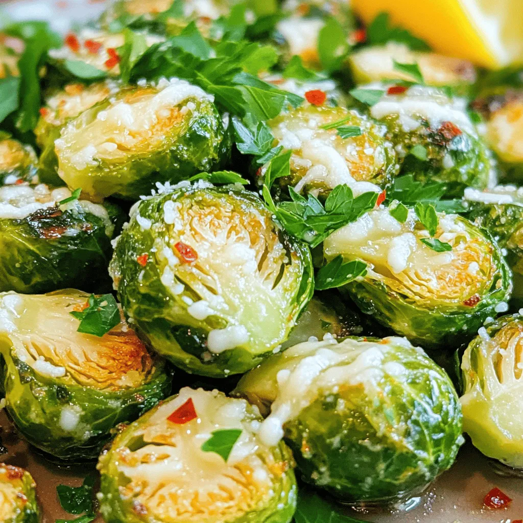 Garlic Parmesan Roasted Brussels Sprouts Delight