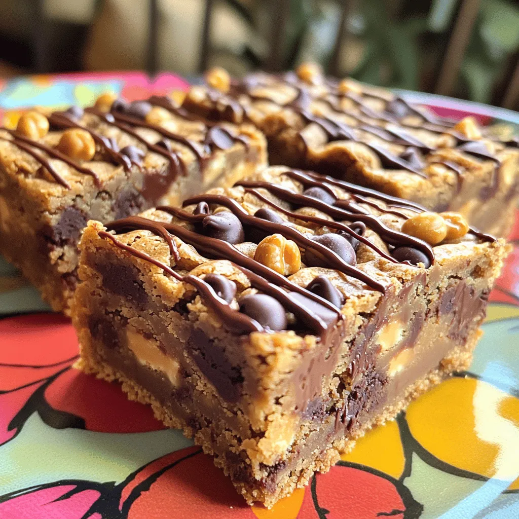 Peanut Butter Chocolate Chip Blondies Delightful Treat