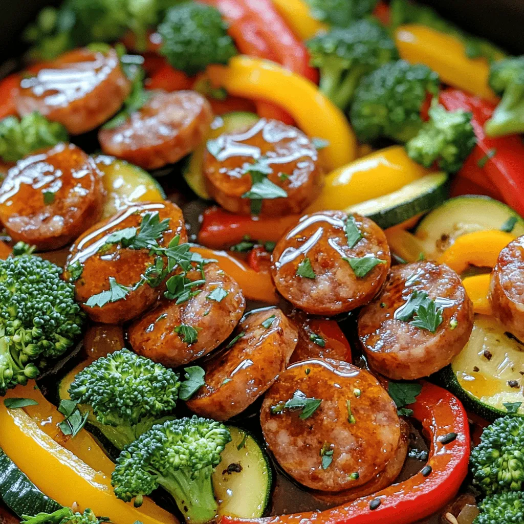 One-Pan Honey Garlic Sausage &#038; Veggies Delight