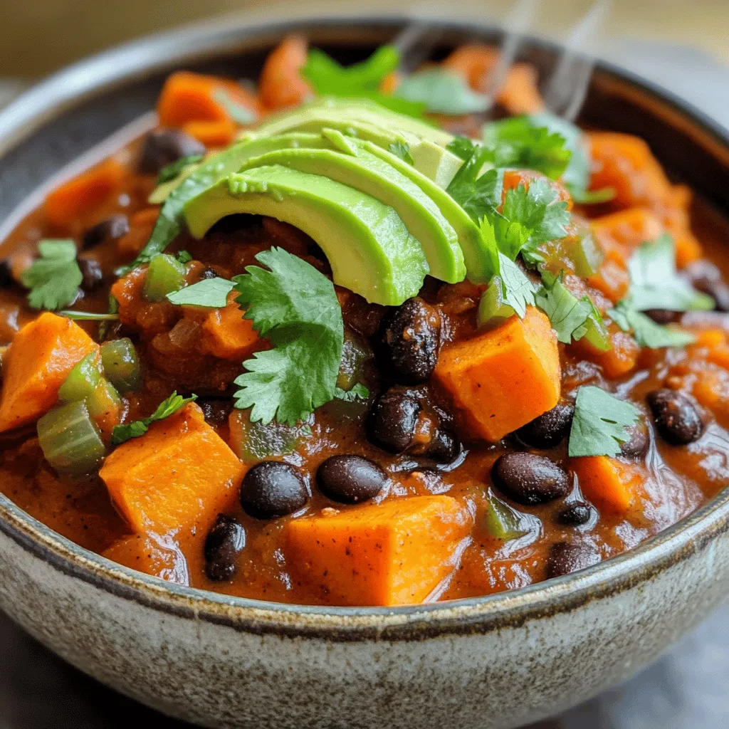 Sweet Potato Black Bean Chili Flavorful and Easy Recipe