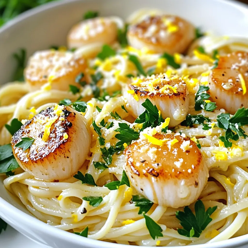 Garlic Butter Scallop Linguine Rich and Flavorful Dish