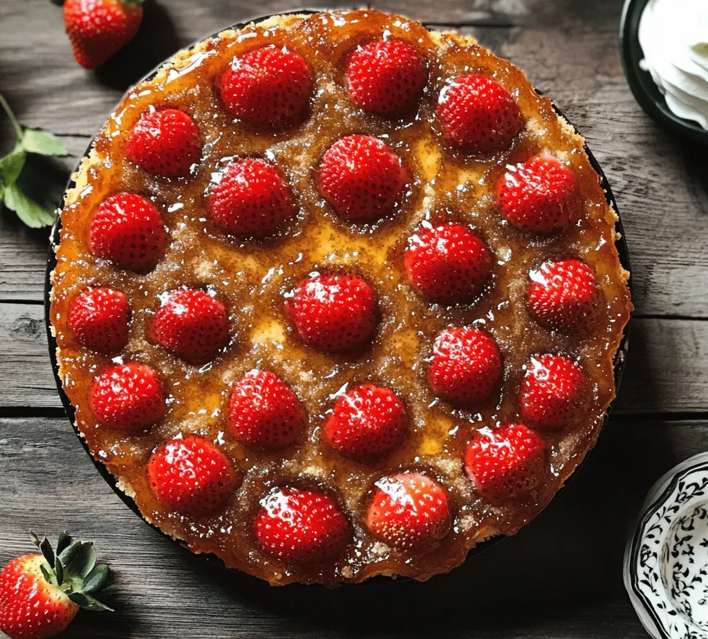 Upside-down cakes have long held a special place in the hearts of dessert lovers, evoking a sense of nostalgia with every slice. Traditionally, these cakes feature a beautiful layer of caramelized fruit resting atop a moist cake, and they offer a delightful surprise when flipped over for serving. Strawberry Upside-Down Cake, in particular, brings a fresh and vibrant twist to this classic dessert, making it a perfect choice for spring and summer gatherings or as a sweet treat any time of the year.