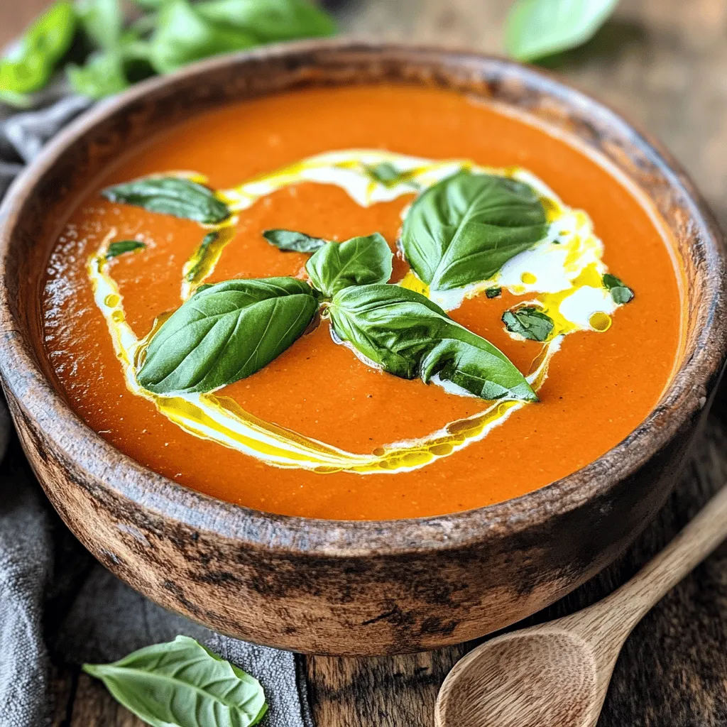 Creamy Tomato Basil Soup Simple and Tasty Recipe
