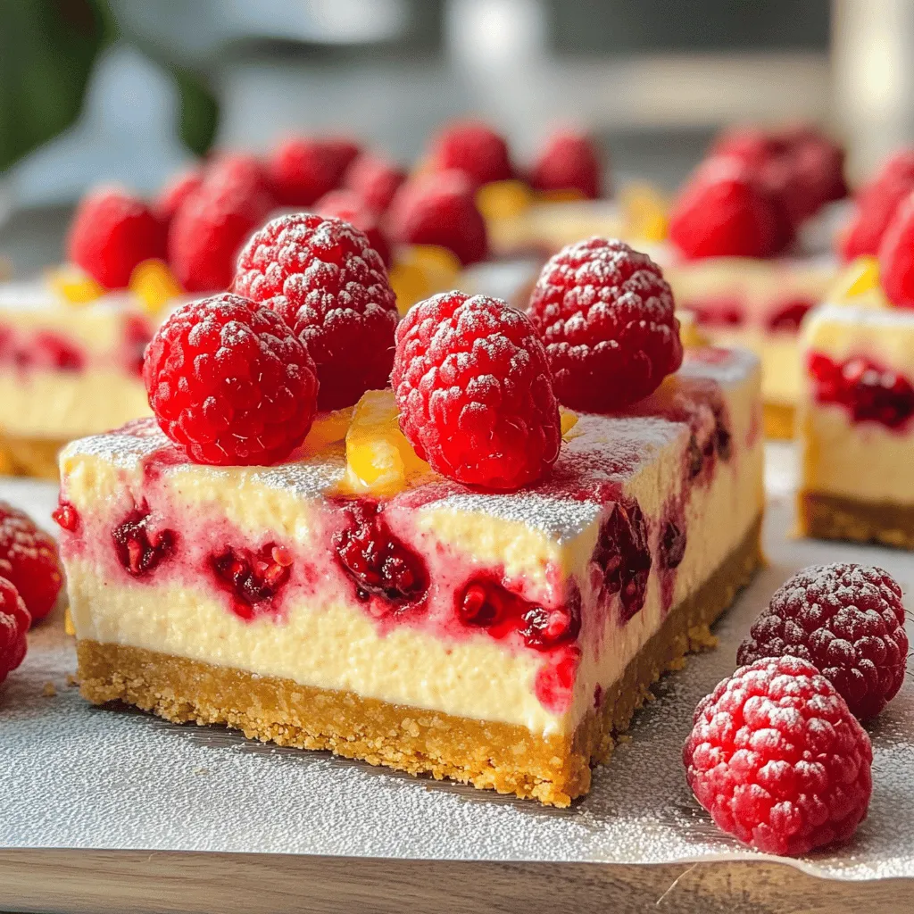 Raspberry Lemon Cheesecake Bars Divine and Easy Recipe