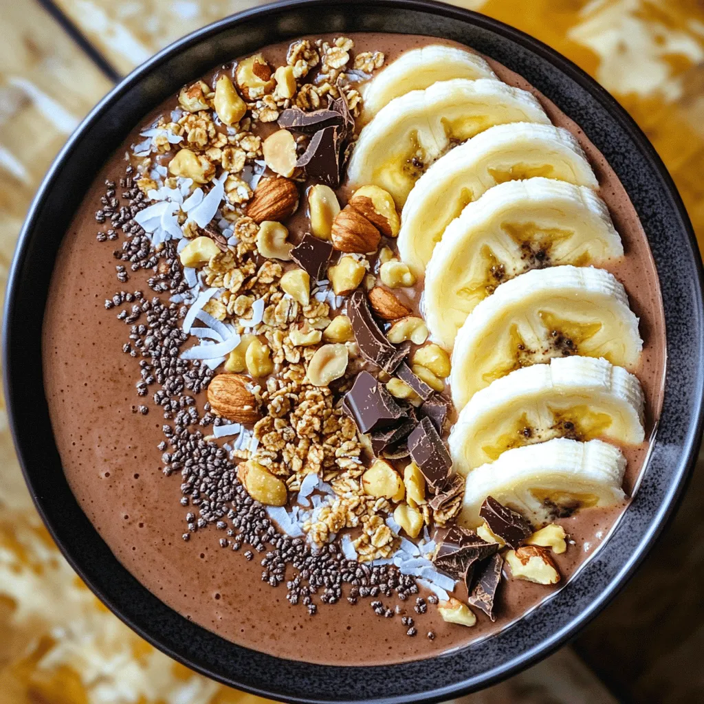 Chocolate Peanut Butter Smoothie Bowl Delicious Treat