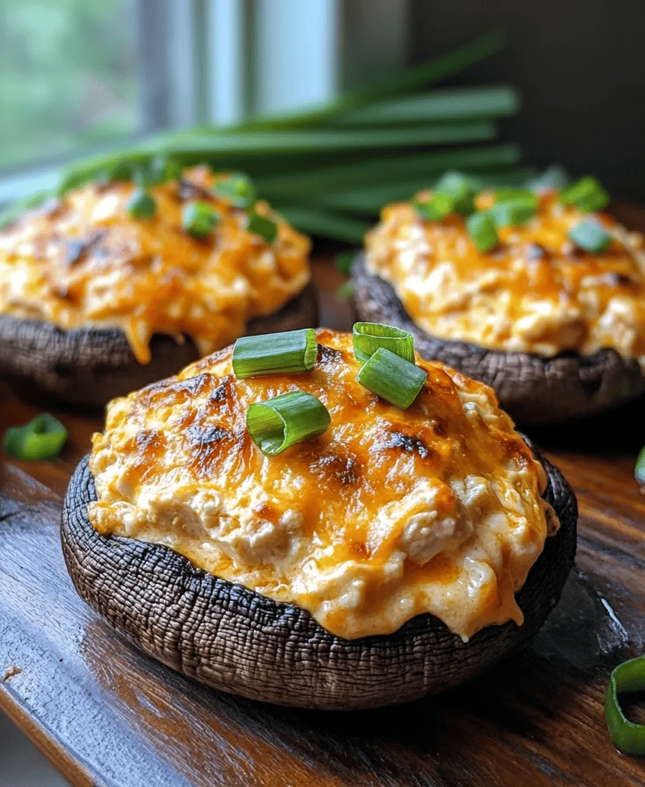 Buffalo Chicken Dip Stuffed Baked Mushrooms combine two beloved comfort foods into one delectable dish. This recipe transforms the classic buffalo chicken dip into a savory appetizer that is perfect for gatherings, game days, or just a cozy night in. Imagine tender, earthy mushrooms filled with a creamy, spicy chicken mixture that tantalizes your taste buds. Each bite offers a burst of flavor, making these stuffed delights a surefire way to impress your guests and satisfy your cravings.
