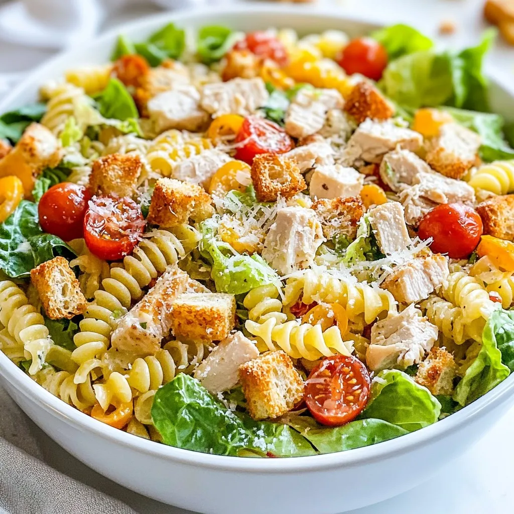 Chicken Caesar Pasta Salad Simple and Tasty Recipe