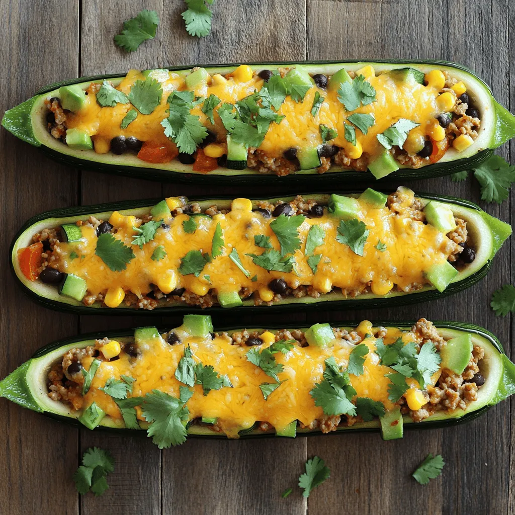 86. Taco Stuffed Zucchini Boats Flavorful and Fun Dish