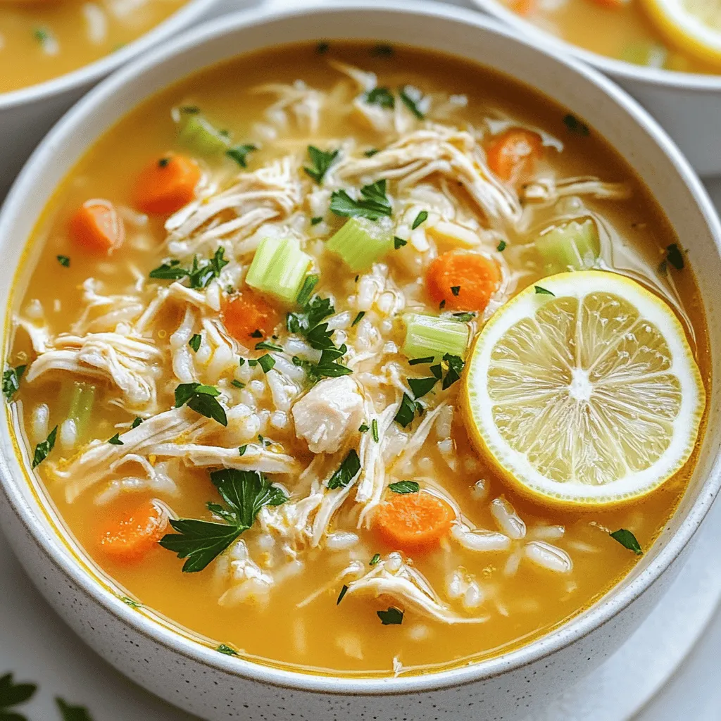 Chicken lemon rice soup is a simple and tasty dish. The main ingredients include chicken, rice, and lemon. Each ingredient plays a part in making the soup flavorful and comforting.