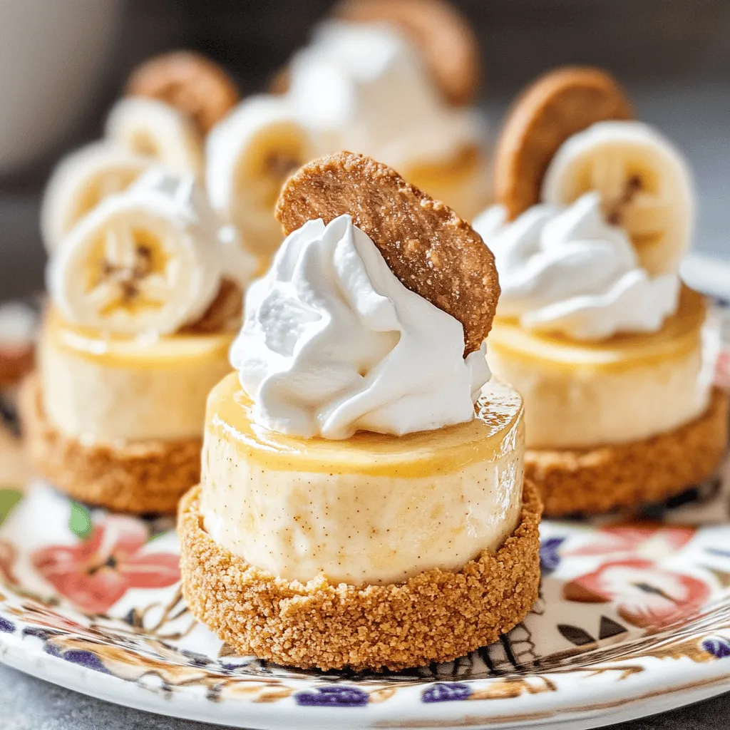The best mini banana pudding cheesecakes come together with a few key ingredients. First, you need the crust. For this, you