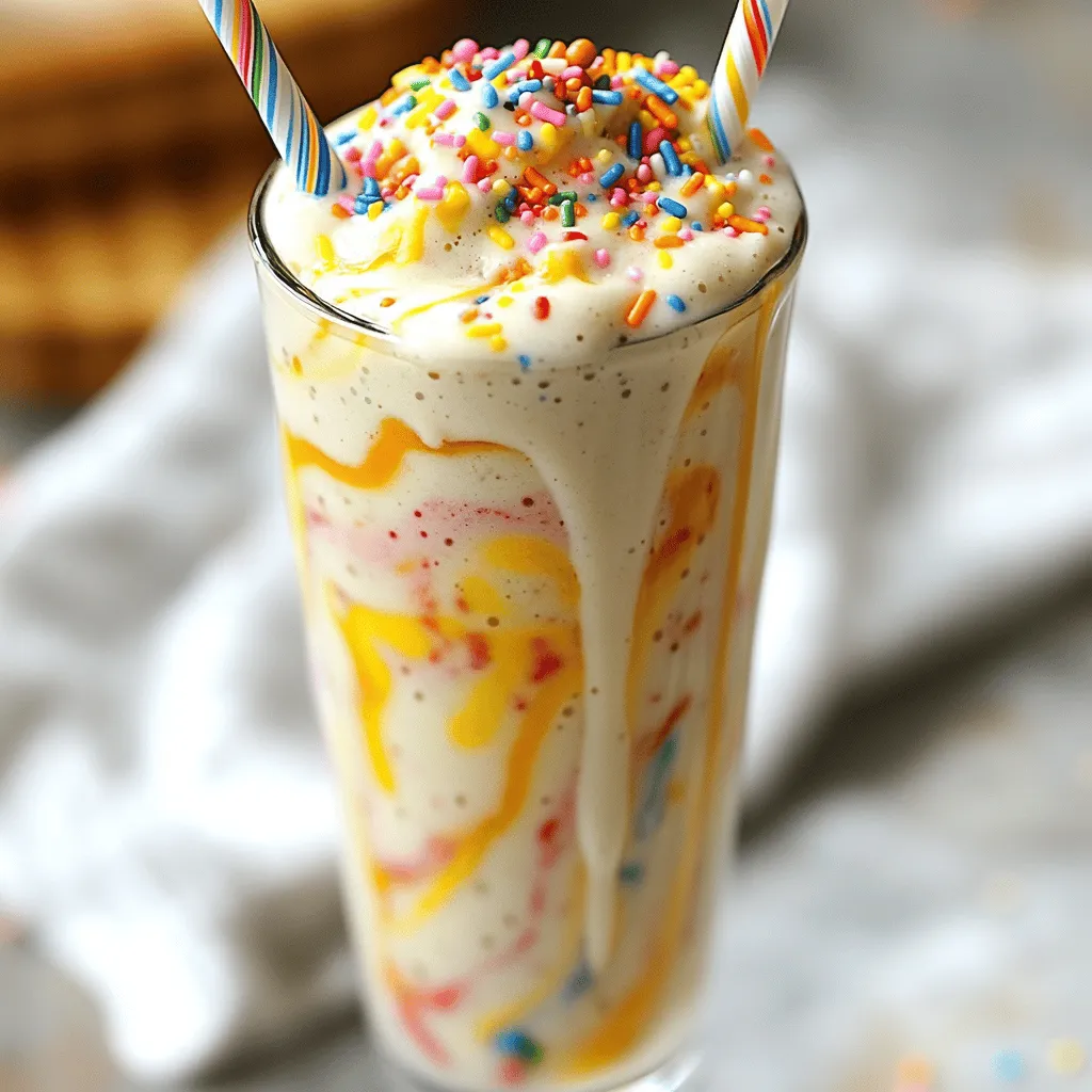 High-Protein Birthday Cake Smoothie Delight