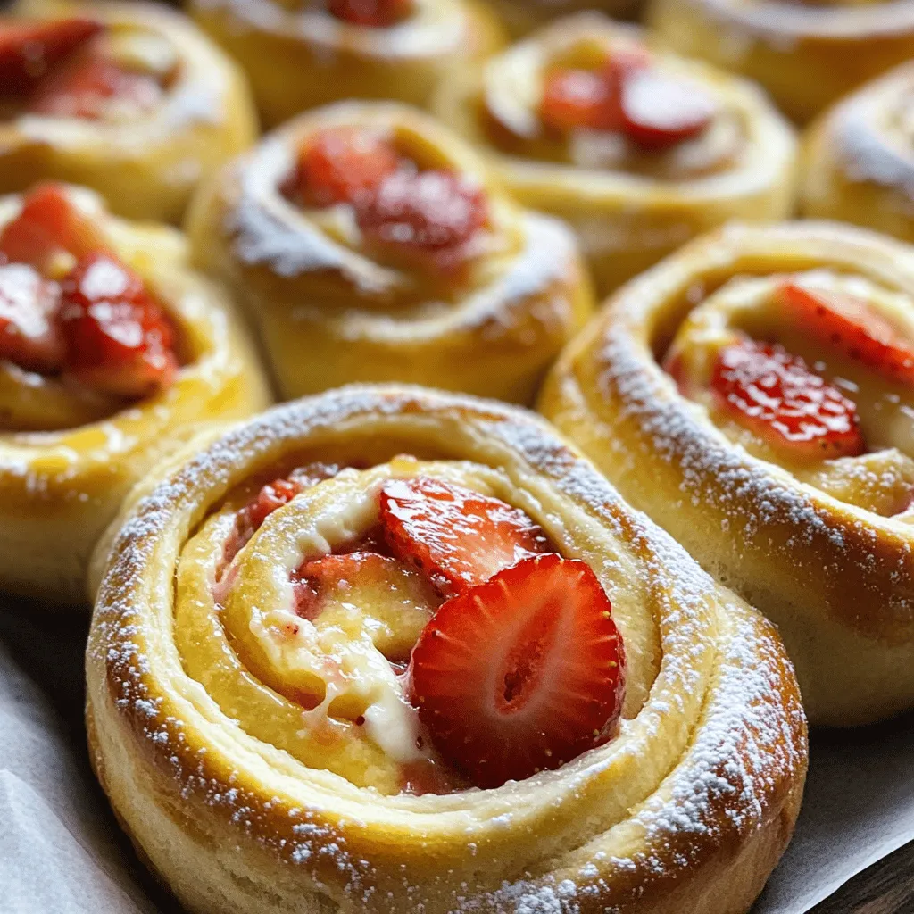 To make strawberry cheesecake sweet rolls, you need simple ingredients. First, let’s talk about the dough.