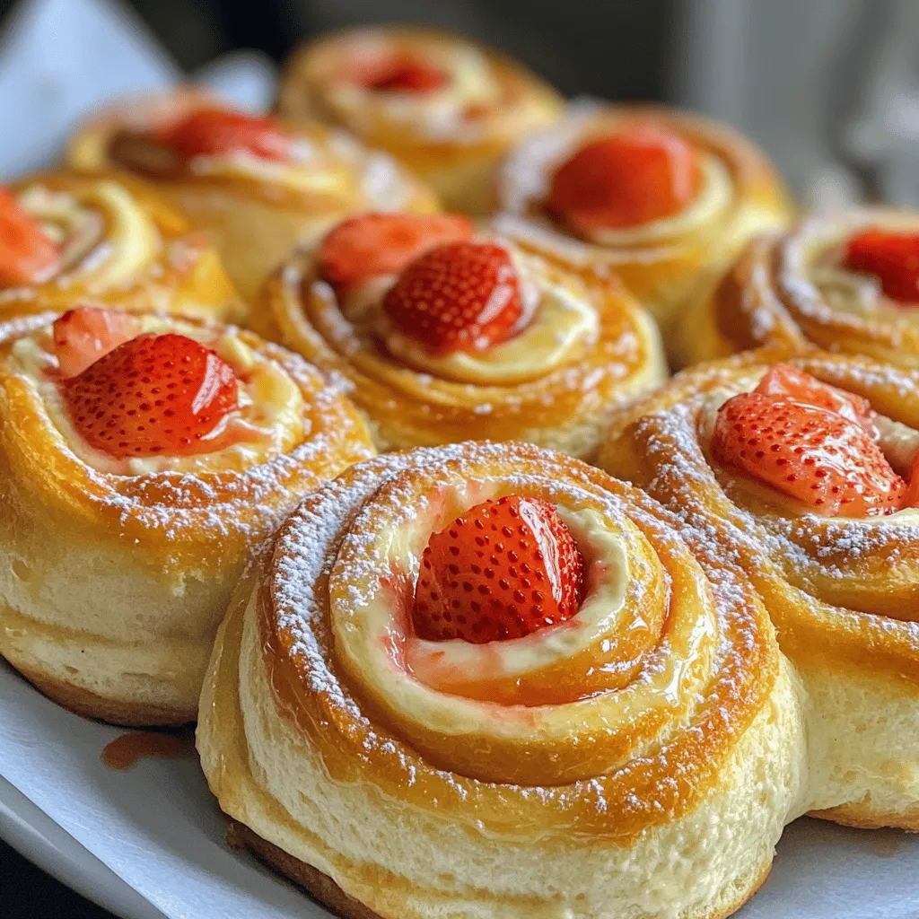 Savory Strawberry Cheesecake Sweet Rolls Delight