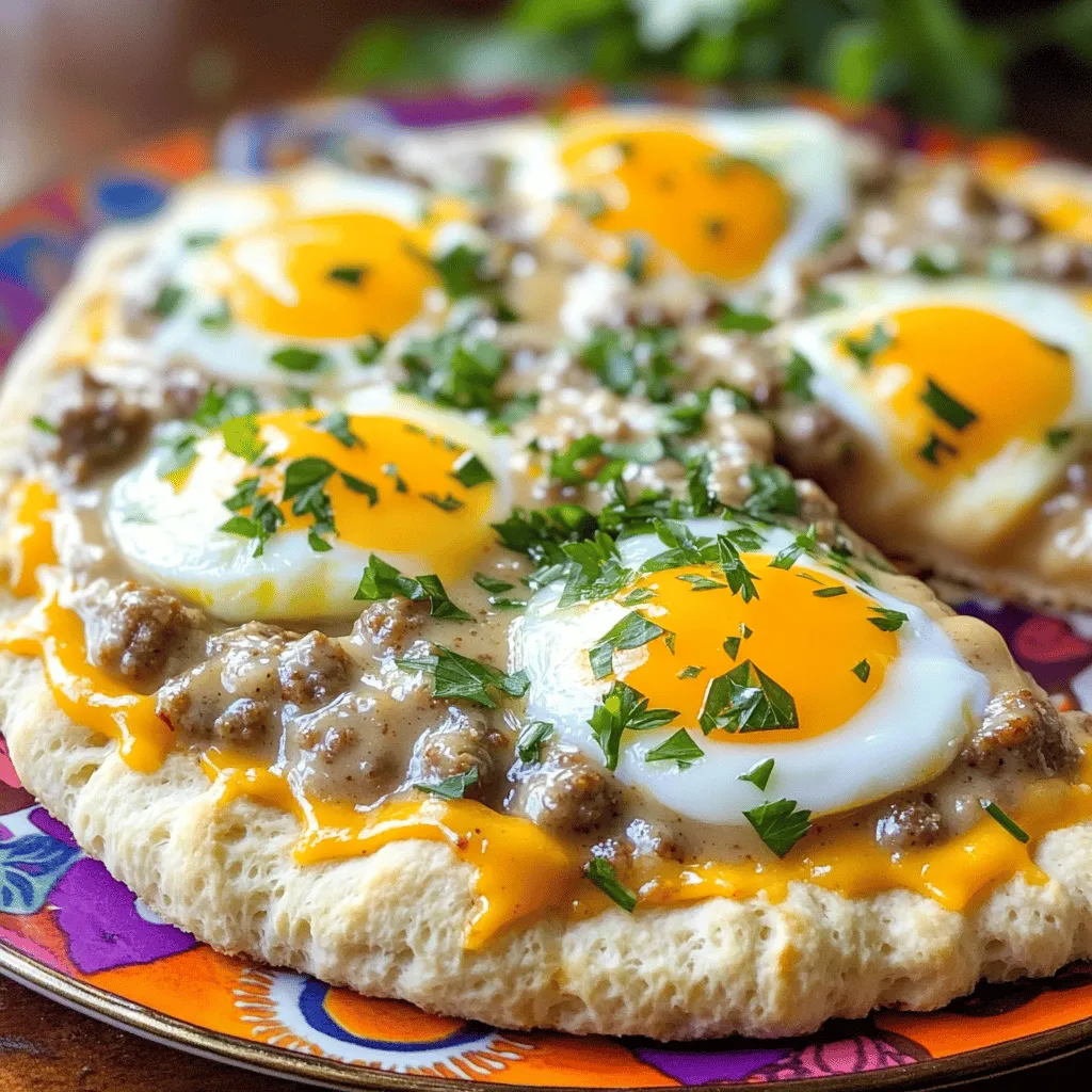 Biscuits and Sausage Gravy Breakfast Pizza Delight