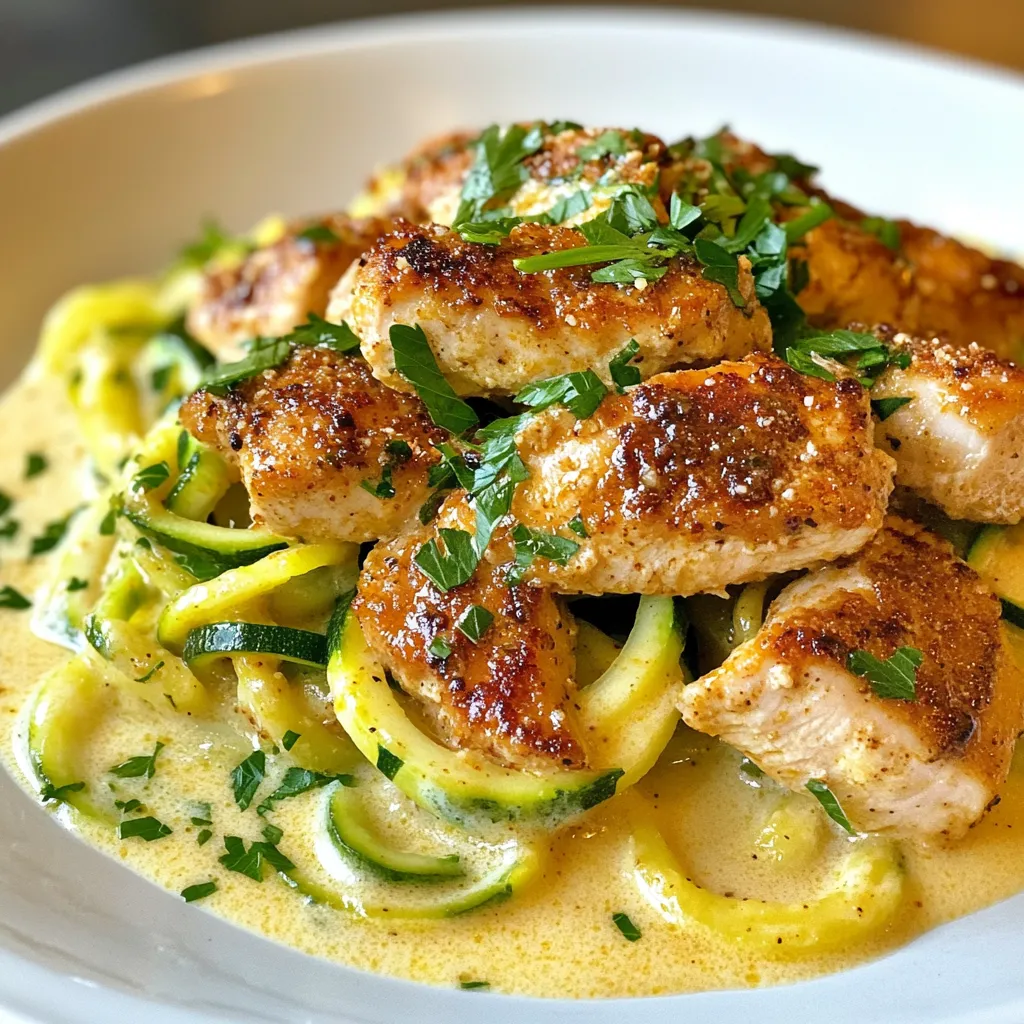 Cajun Chicken Alfredo Zoodles Flavorful and Easy Meal