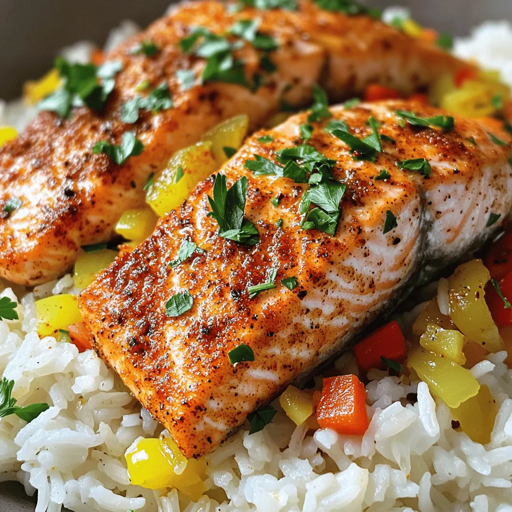 One-Pan Cajun Salmon &#038; Rice Flavorful Dinner Delight