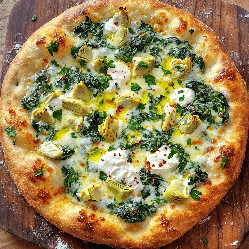 Cheesy Spinach and Artichoke Pizza Delight Recipe