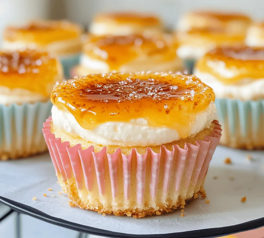 Imagine indulging in the luxurious flavors of crème brûlée, paired with the velvety smoothness of cheesecake, all nestled within a delightful cupcake. This is exactly what crème brûlée cheesecake cupcakes offer—a perfect fusion of two beloved desserts that will tantalize your taste buds and impress your guests. With their rich and creamy filling crowned by a crispy caramelized sugar topping, these cupcakes are not just a treat for the palate but also a feast for the eyes.