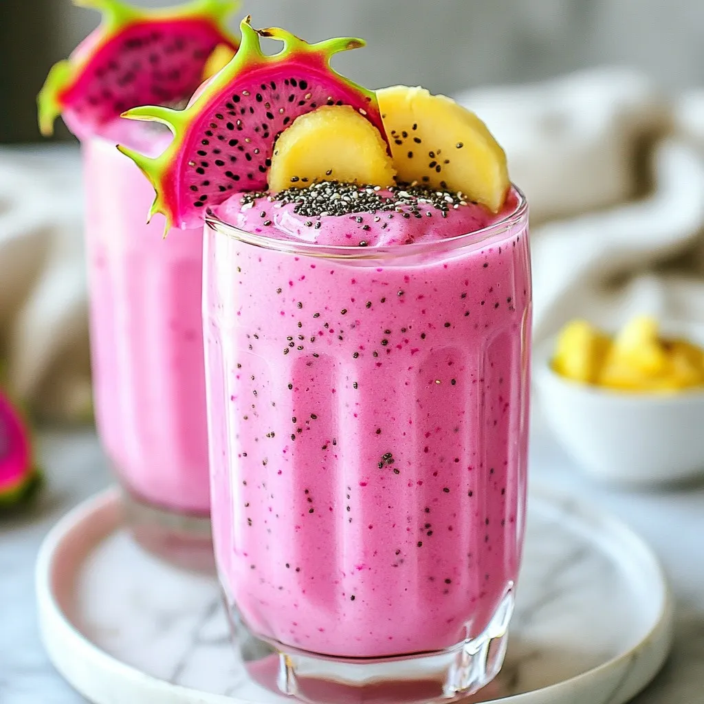 Tropical Dragon Fruit Smoothie Refreshing and Nutritious
