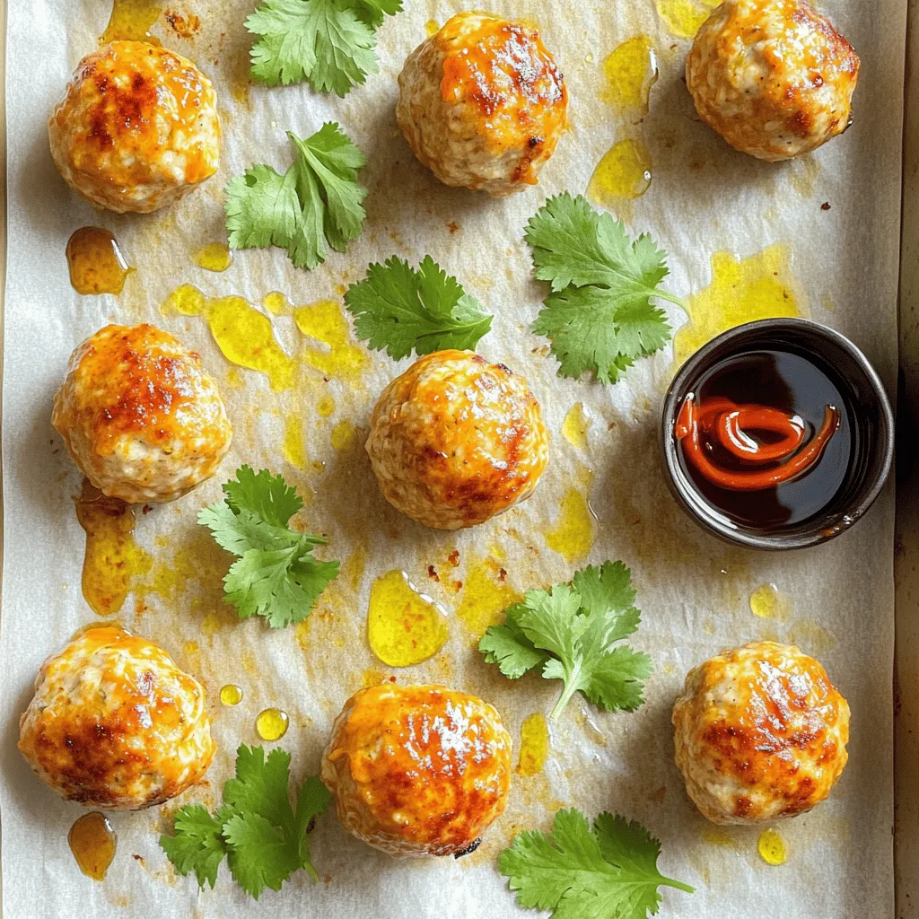 Sriracha chicken meatballs are a fun twist on traditional meatballs. They mix ground chicken with spicy Sriracha sauce. This gives them a big flavor kick that you will love. The spicy chicken meatballs are juicy, tender, and satisfying.