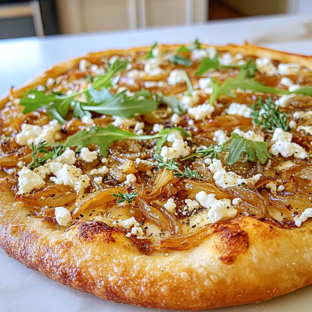 Caramelized Onion Goat Cheese Pizza Savory Delight