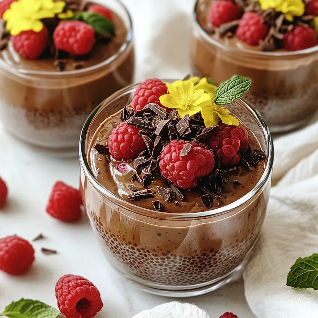 Chocolate Raspberry Chia Pudding Rich and Healthy Treat