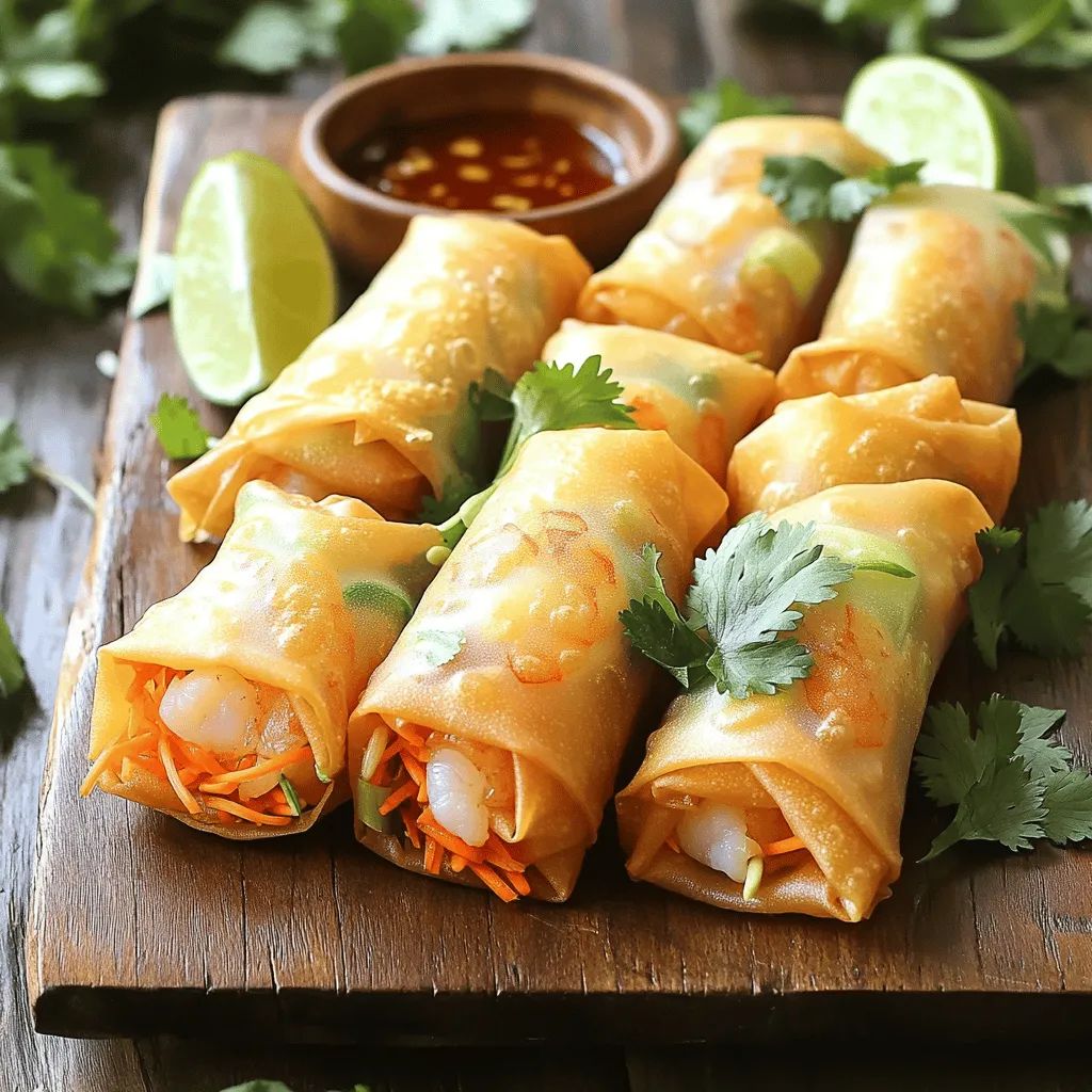 Air Fryer Crispy Shrimp Spring Rolls Delight