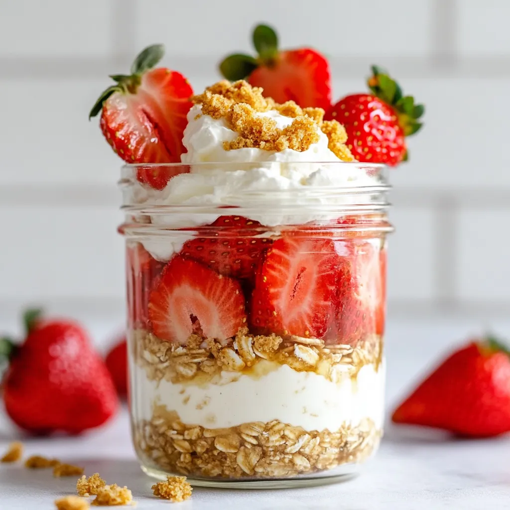 Strawberry Cheesecake Overnight Oats Creamy Delight