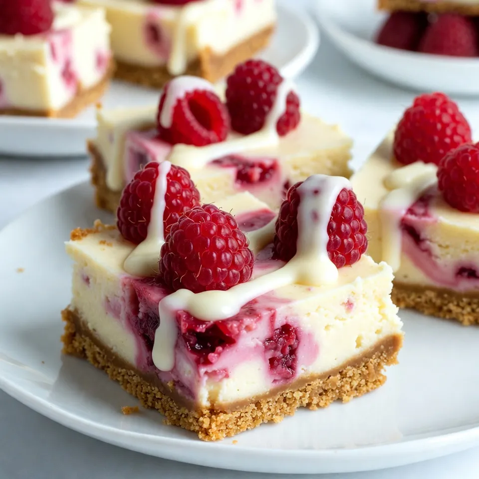 Raspberry White Chocolate Cheesecake Bars Delightful Treat