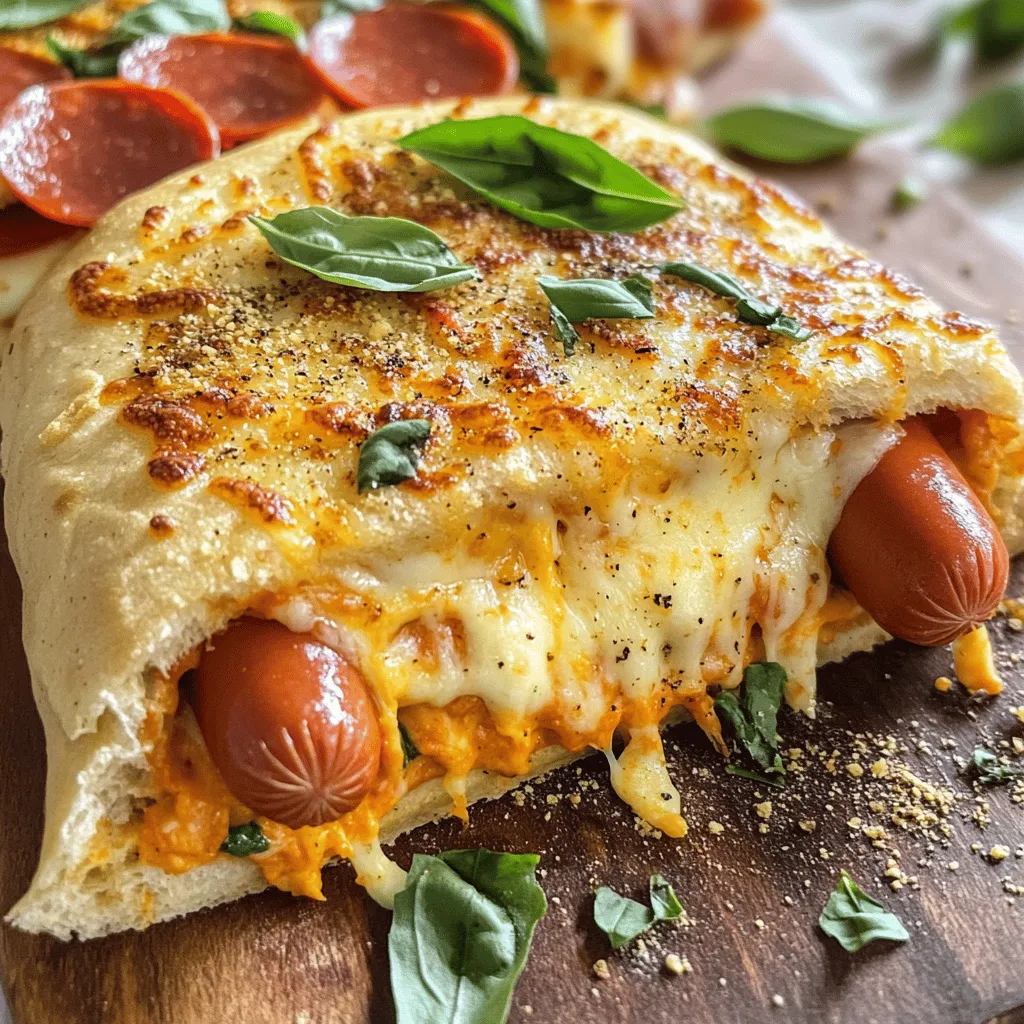 Delicious Ultimate Cheese Dog Pizza Sandwich Recipe