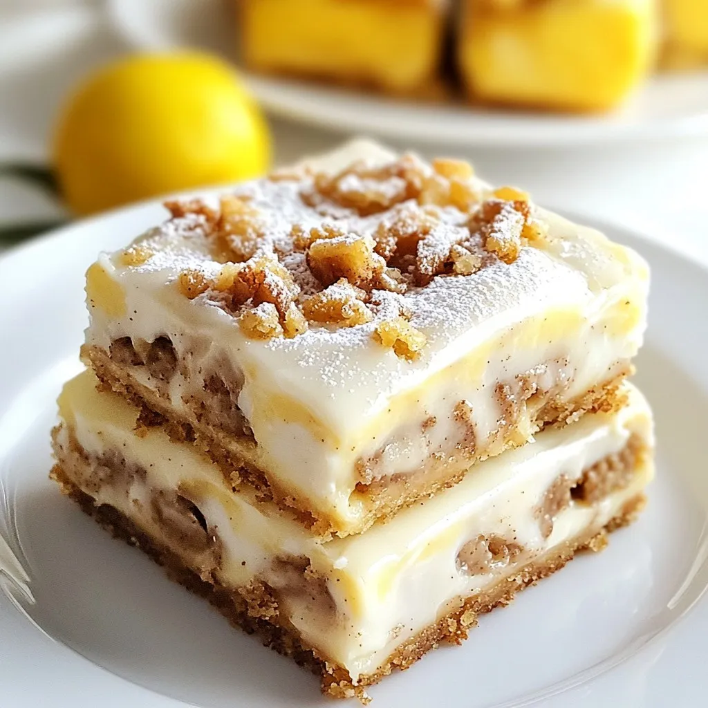 Cinnamon Roll Cheesecake Bars Indulge in Flavorful Treat