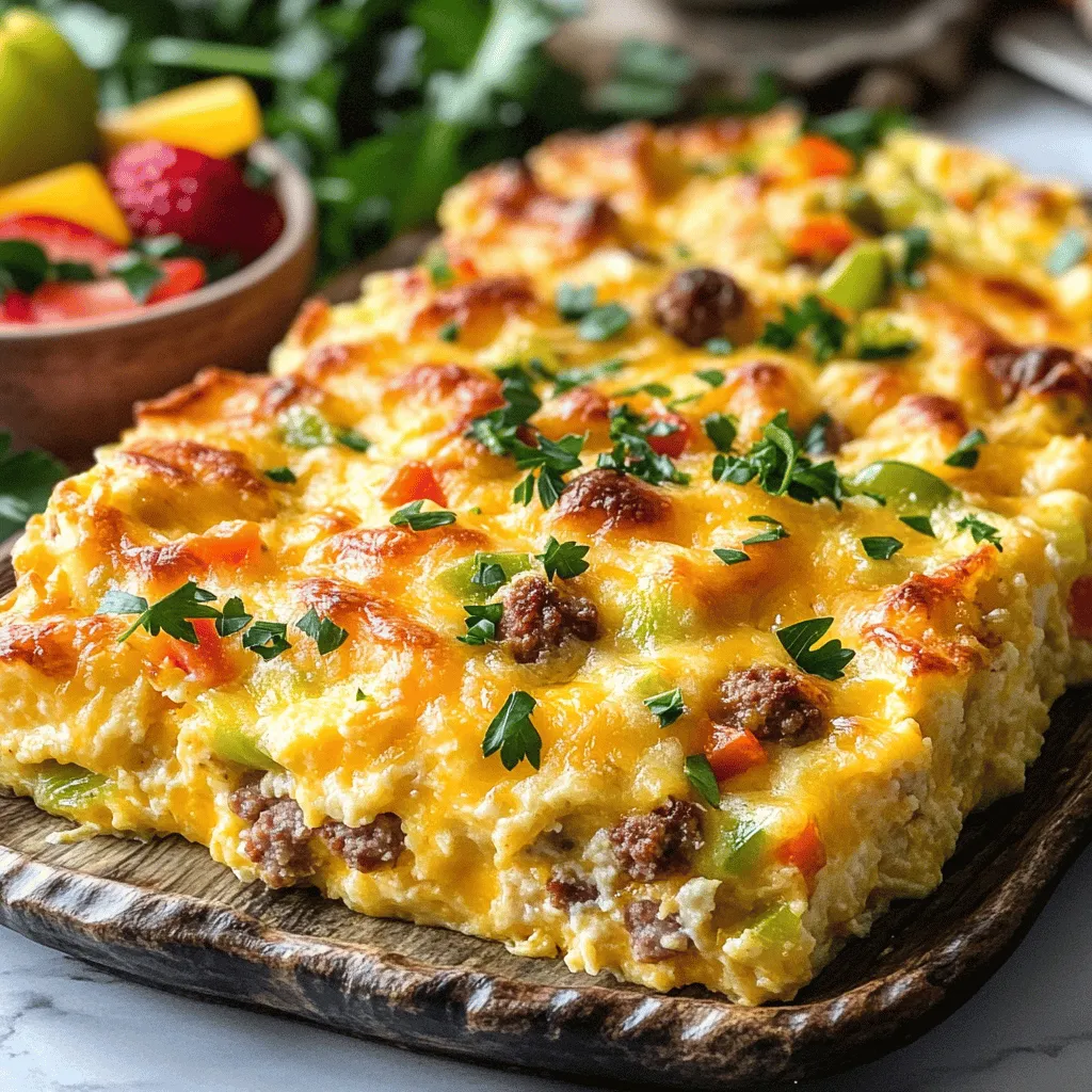 Savory Breakfast Casserole with Sausage Delight