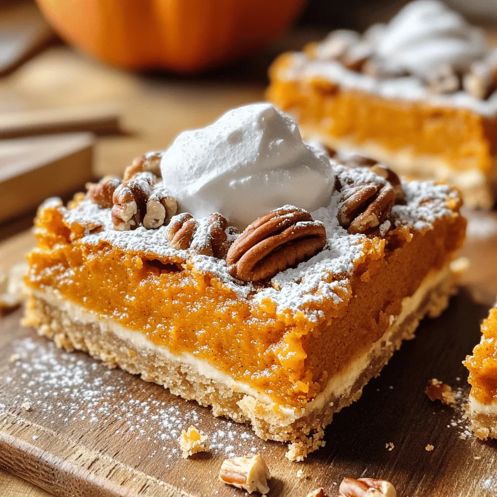 Pumpkin Pie Crumble Bars Irresistible Fall Treat