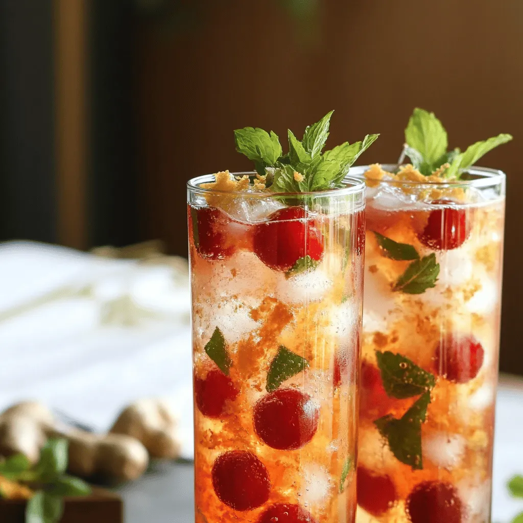 Ginger Cherry Fizz Mocktail: A Refreshing Non-Alcoholic Delight