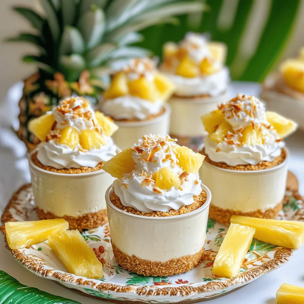For these delightful individual pineapple cheesecakes, you need the following ingredients: