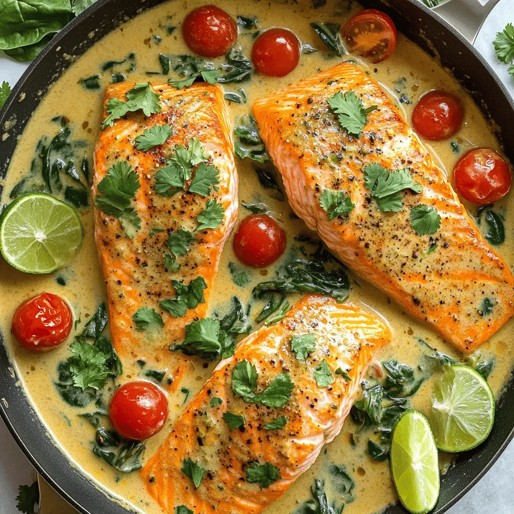 Coconut Curry Salmon with Garlic Butter Quick Feast