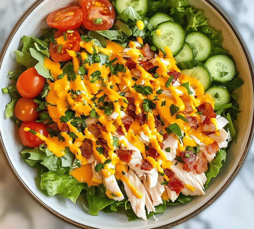 The Chicken Bacon Ranch Salad is a delightful fusion of flavors and textures that has quickly become a favorite among salad enthusiasts and health-conscious eaters alike. This versatile dish combines the richness of bacon, the heartiness of chicken, and the crisp freshness of vegetables, making it a perfect choice for lunch, dinner, or meal prep. Its growing popularity can be attributed not only to its delicious flavor profile but also to its nutritional benefits, which appeal to a wide range of dietary preferences.