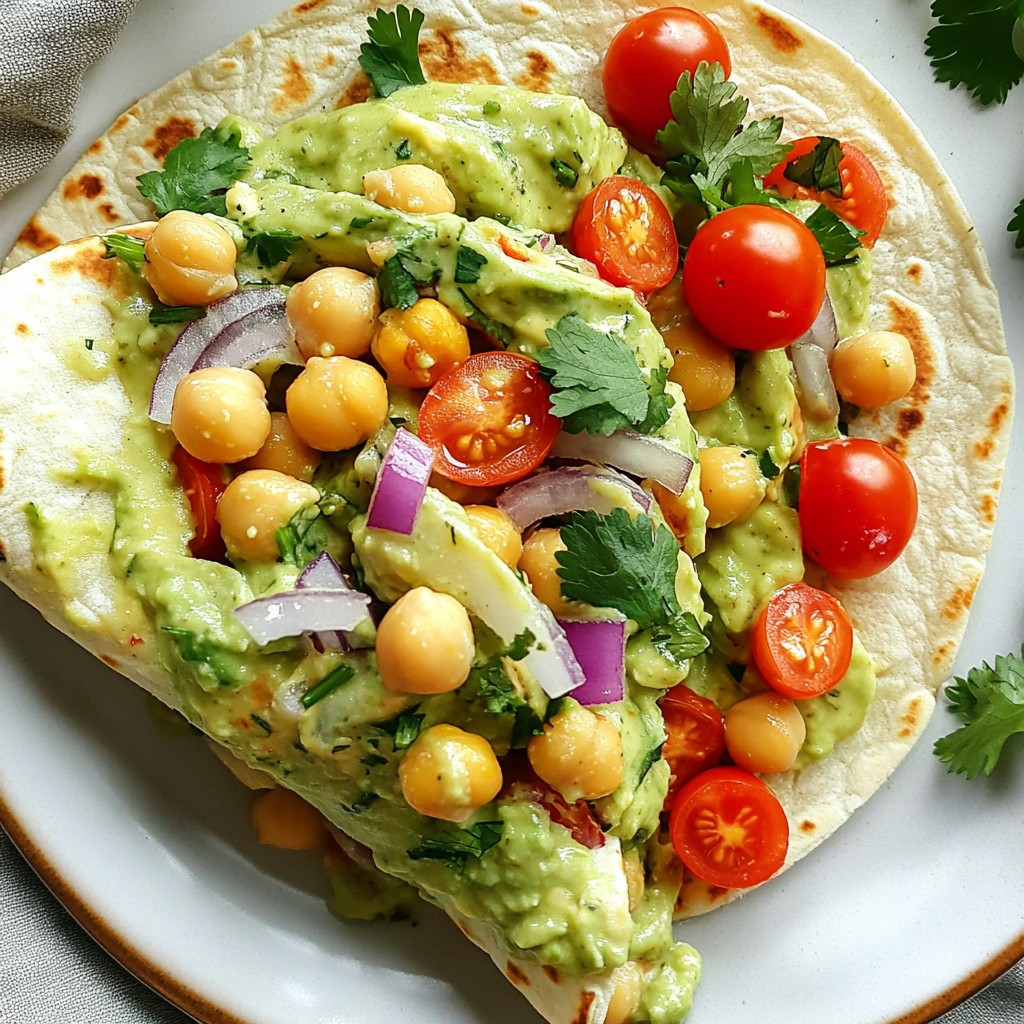 Simple Avocado Chickpea Salad Wraps for Quick Lunch