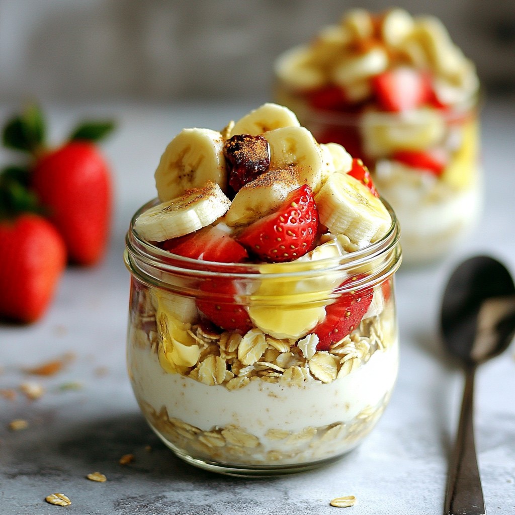Strawberry Banana Overnight Oats Nutritious and Easy