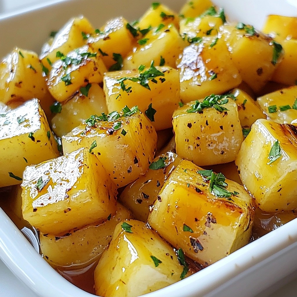 Sweet easy side dish Maple Glazed Turnips Delight