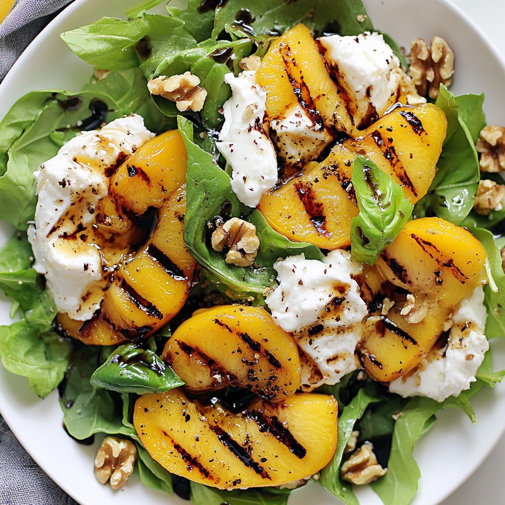 Grilled Peach Burrata Salad Fresh and Flavorful Delight