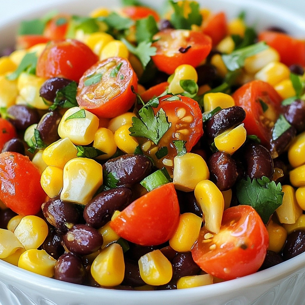 Tangy Easy Side Dish BBQ Black Bean Salad Recipe