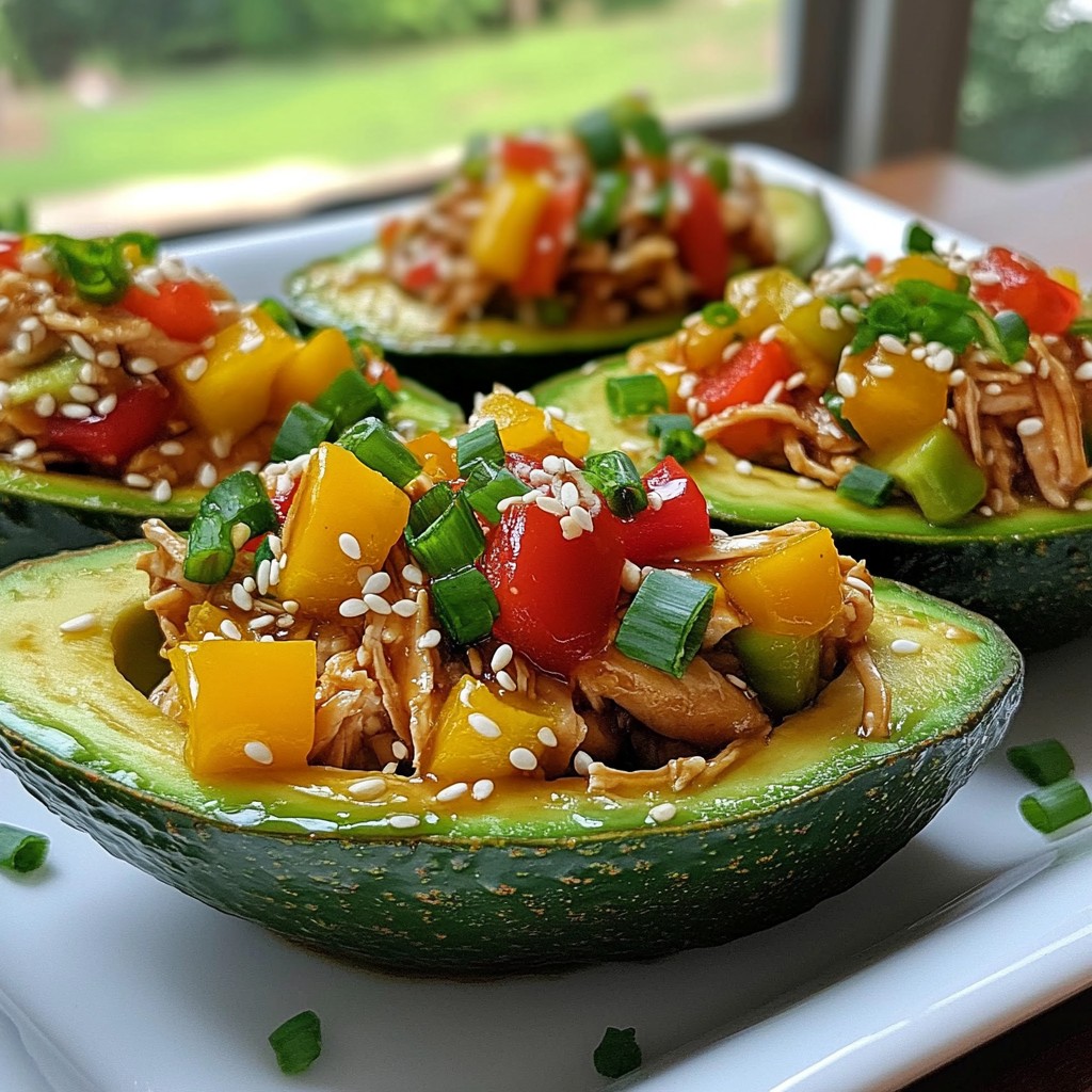 Teriyaki Chicken Stuffed Avocado Flavorful Meal Idea