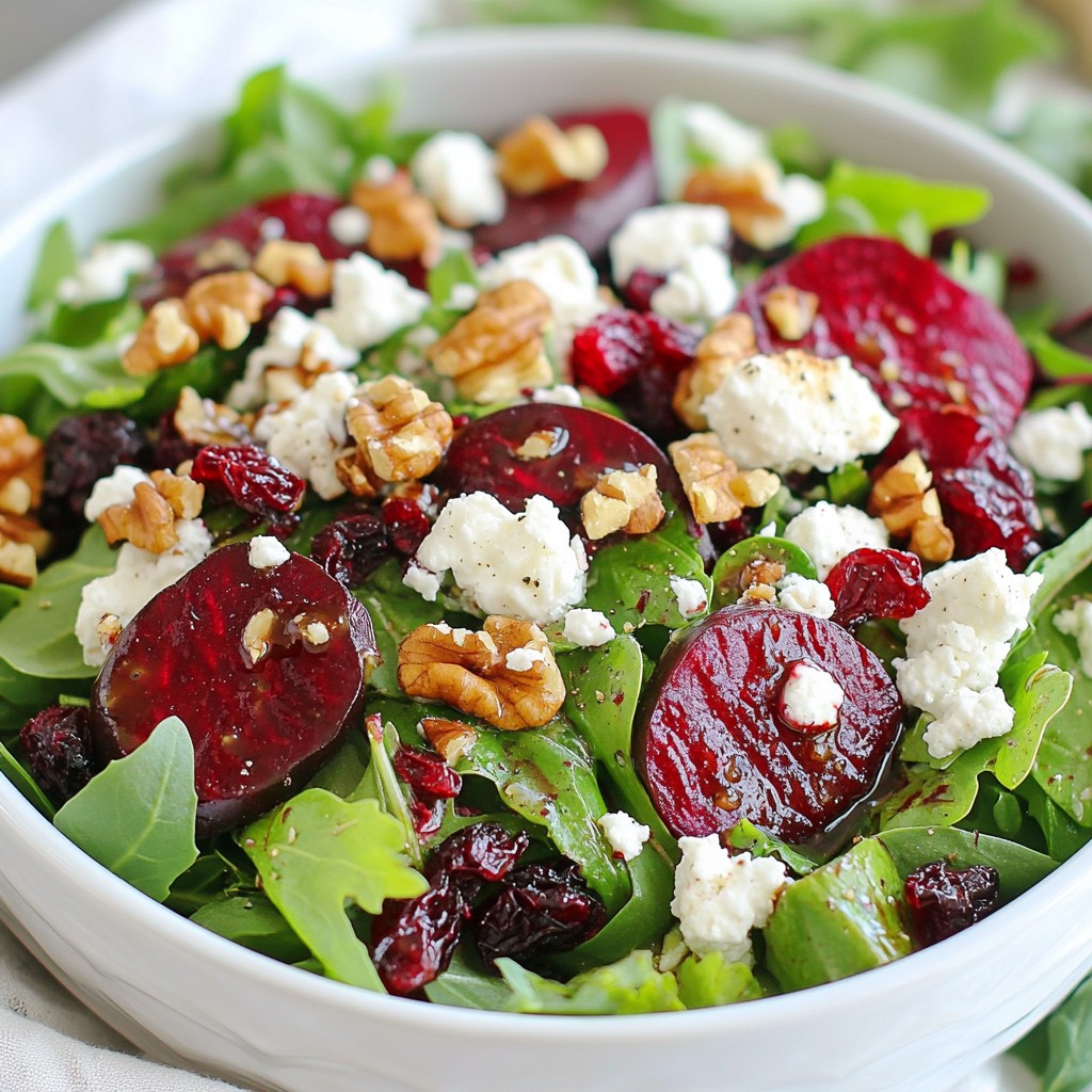Roasted Beet & Goat Cheese Salad Refreshing Delight