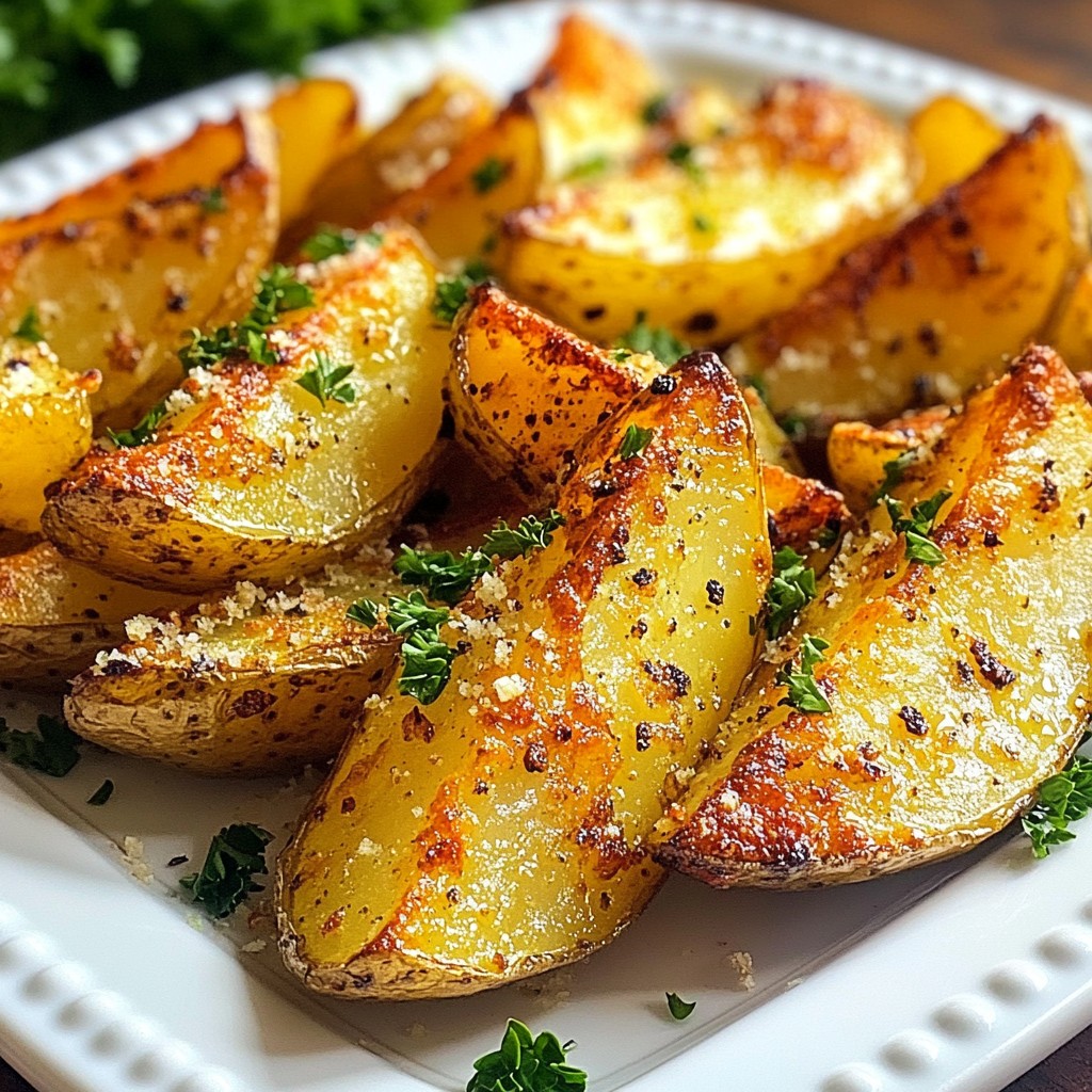 Crispy Easy Side Dish Parmesan Potato Wedges Recipe