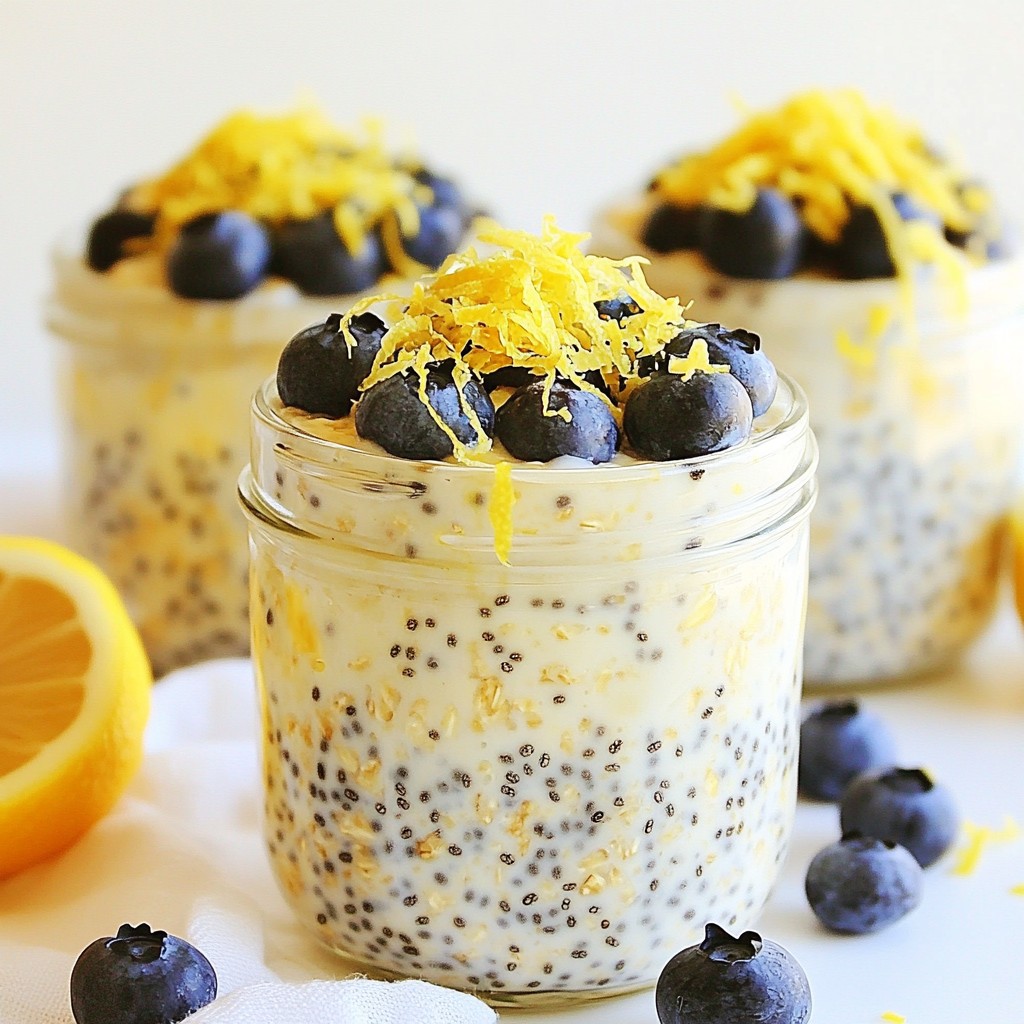 Lemon Blueberry Overnight Oats Tasty and Easy Recipe